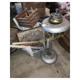 Vintage metal pedestal ashtray and more