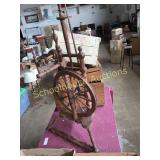 Antique small spinning wheel nice starter piece