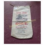 Vintage burlap rice bag