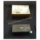 Marked Vintage Jewlery box x2  Beautiful metal