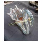 Beautiful Vintage Multi Colored Glass Swan