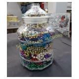 10 inch Glass Jar Full of Party Knecklaces