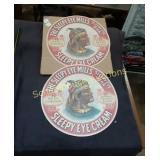 Vintage Paper Signs "Sleepy Eyes Mills" x2