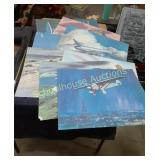 10 Flight Cardboard Pictures with large