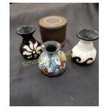 4 Beautiful Ceramic Vases  Marked