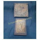 2 Deer Wood Plaques one is Inbosed Cooper Sheet &