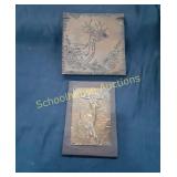 2 Deer Wood Plaques one is Inbosed Cooper Sheet &