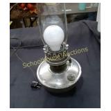 Electrified Aladden Oil Lamp (works) with glass