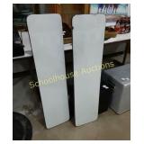 2 Black & White 40" each Enamel Shelves