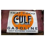 Gulf 16x13 metal sign.