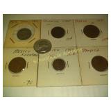 1964 quarter plus 6 mexican coins