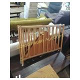 Vintage folding playpen * approx 4ft x 4ft