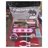 Pink tool set Missing the screwdriver and box