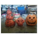 Group of pumpkin decorations