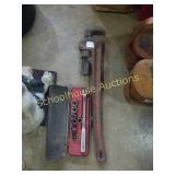 Large ridgid wrench and socket set