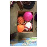 Medium box of various balls