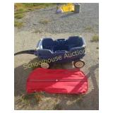 Step plastic wagon and canopy