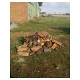 Pile of season cherry wood