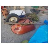 Orange wheel barrow