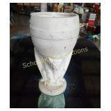 White ceramic Gargoyle vase marked