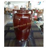 Beautiful Large Brown ceramic Vase 11" tall