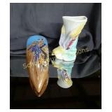 Vintage Wall Hanging Vases 1 is marked Japan