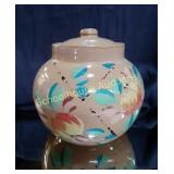 8' Pottery Bowl with Lid Marked KAMO