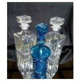 3 Cut Glass Decanters