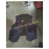 Leather vest possibly xlarge