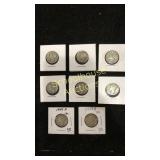 1930s & 1940s dimes lot. 8 pieces