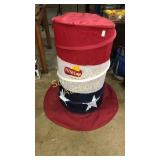 Giant Uncle Sam's hat Frito Lay label collapsible