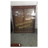 Large display cabinet, glass lowers down, 67"x54"