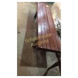 Long wood bench 7