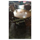 41' round dining table with 4 matching chairs