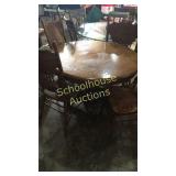 41" round dining table with 4 matching chairs