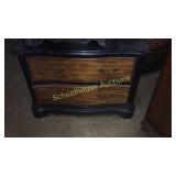 Black and brown curved medium dresser 42'x30' 2