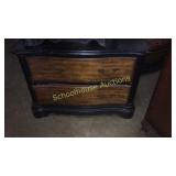 Black and brown curved medium dresser 42"x30" 2