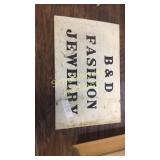 16"x11" wood hand painted sign. B & D fashion