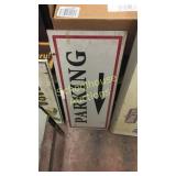 12'x30' parking sign, corrugated plastic