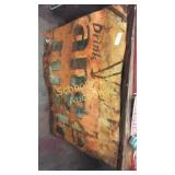 Roughly 35'x30 drink orange crush sign metal a