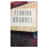 Florida oranges two sided cardboard sign