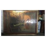 Extra large 89"x64" patriotic scene  imitation