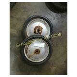 Set of 2 solid dolly wheels approx 7"