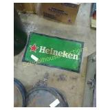 Vintage small Heineken mat (7" x 18" approx)