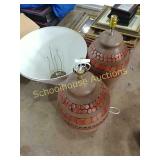 2 Large oval shape lamps with shades