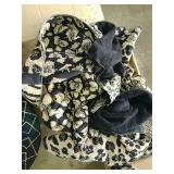 Box of animal print towels