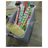 Huge tote of nice Christmas paper, boxes & more