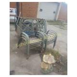 Group of 6 lawn chairs