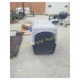 Large plastic dog crate