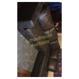 Black distressed "pleather" sectional with chaise